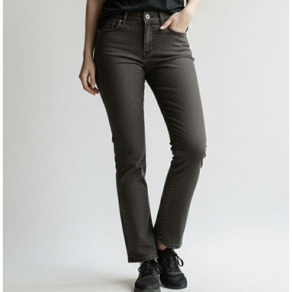 prAna Jada Boot Cut Jeans Women Size 26 Black Sheen Stretch Outdoor Gorpcore